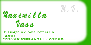 maximilla vass business card